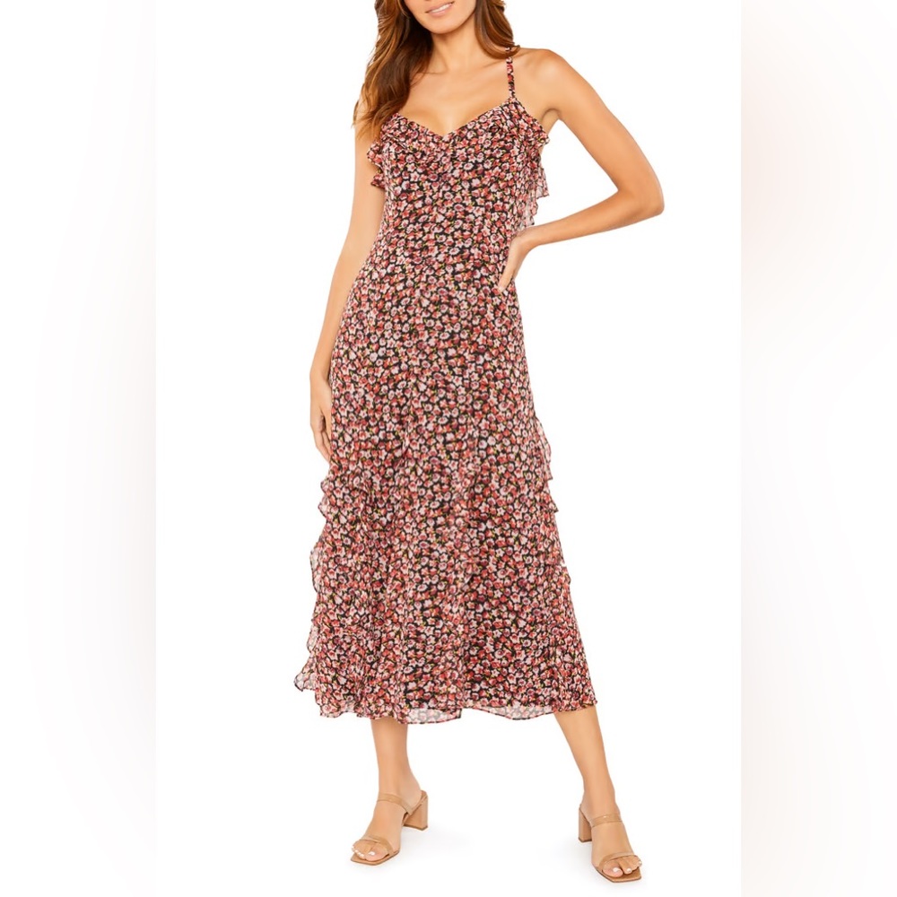 LIKELY Leanne Sleeveless Floral Chiffon Dress size 6